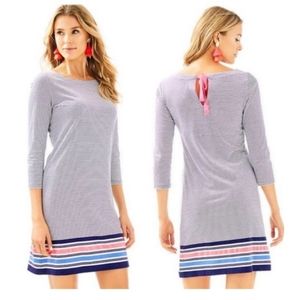 Lilly Pulitzer Blue Noelle Dress Stripes xxs